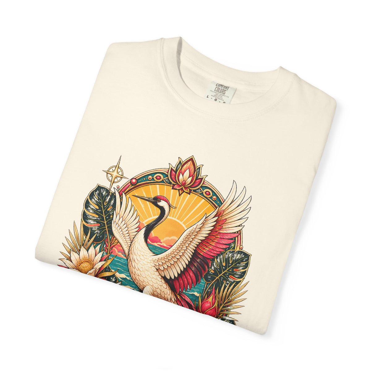 Postcard Dragonfruit Crane T-Shirt Graphic