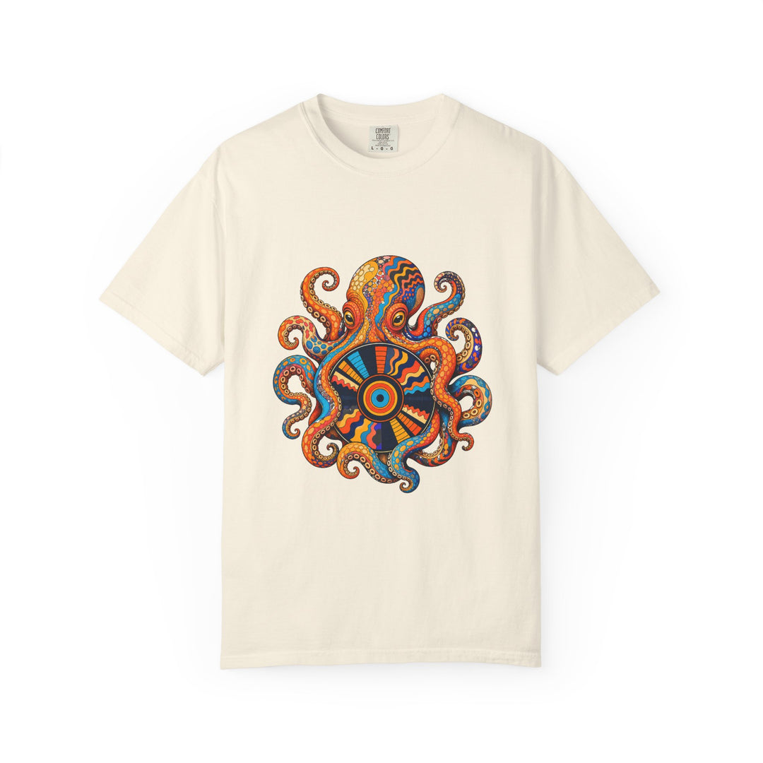 Psychedelic Patchwork Octopus Graphic Tee