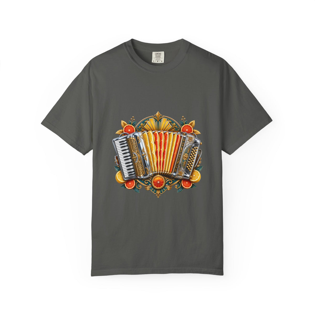 Chrome Folklore Citrus Accordion T-Shirt Graphic