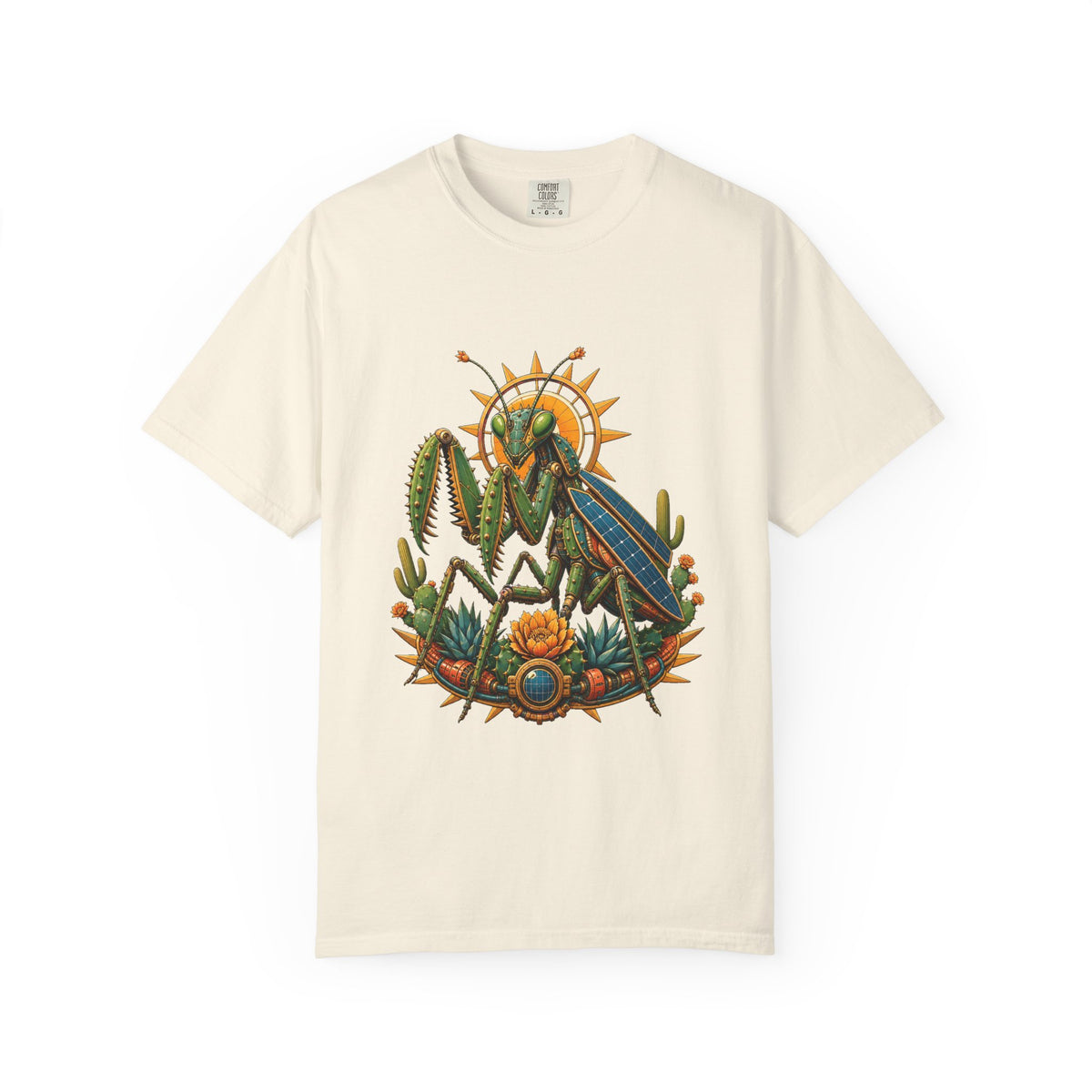Solarpunk Cactus Mantis Graphic Tee