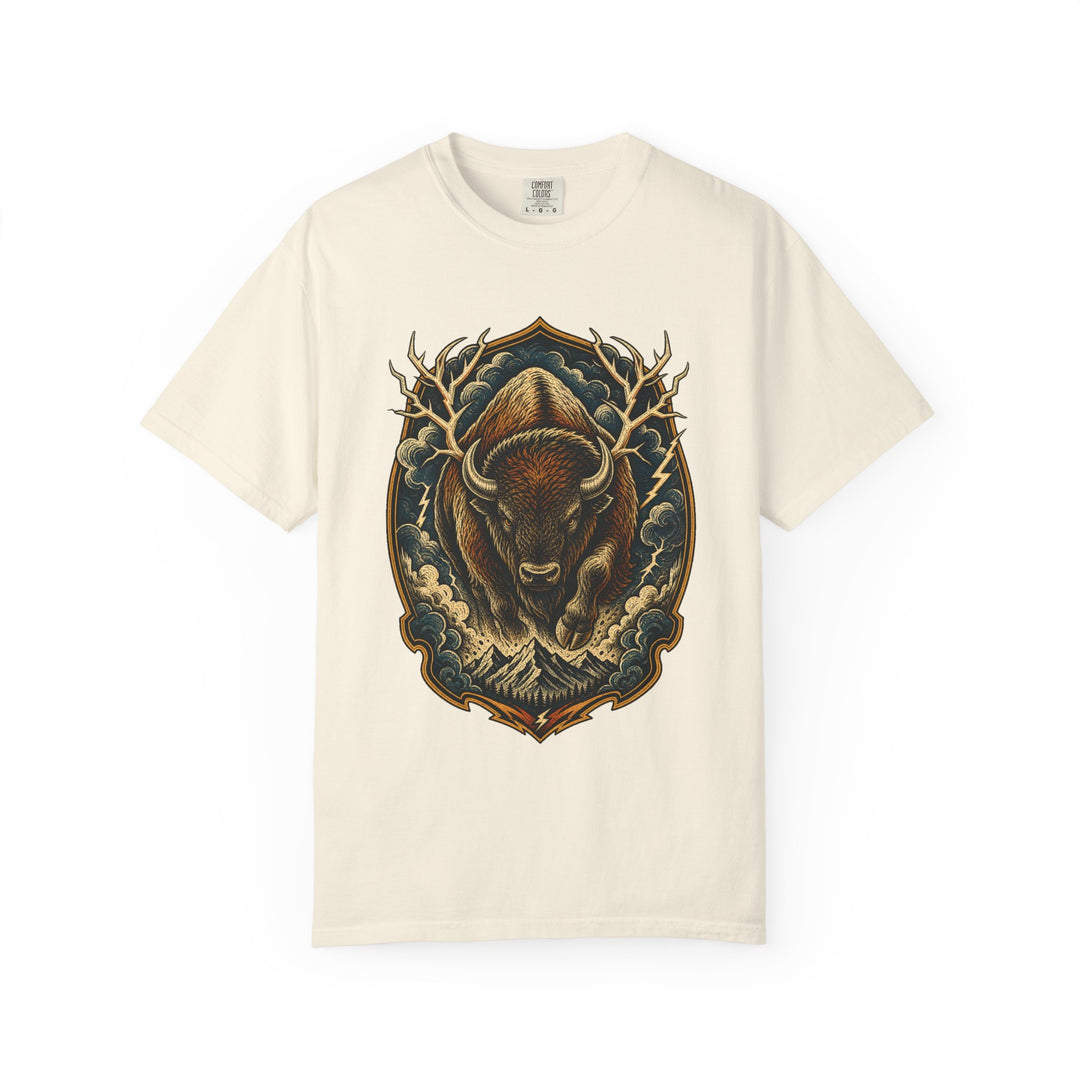Woodcut Thunder Bison Graphic Tee