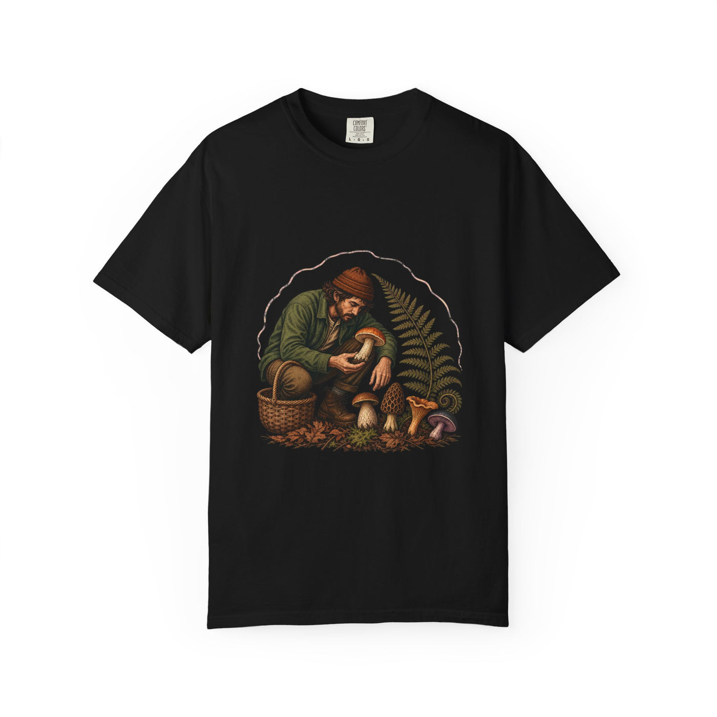 Forest Floor Mushroom Forager Graphic Tee