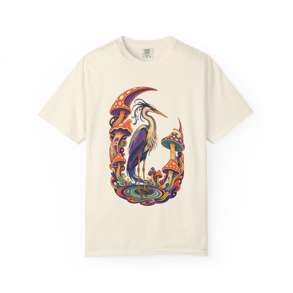 Psychedelic Mushroom Heron