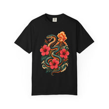 Postcard Hibiscus Volcano Serpent T-Shirt Graphic