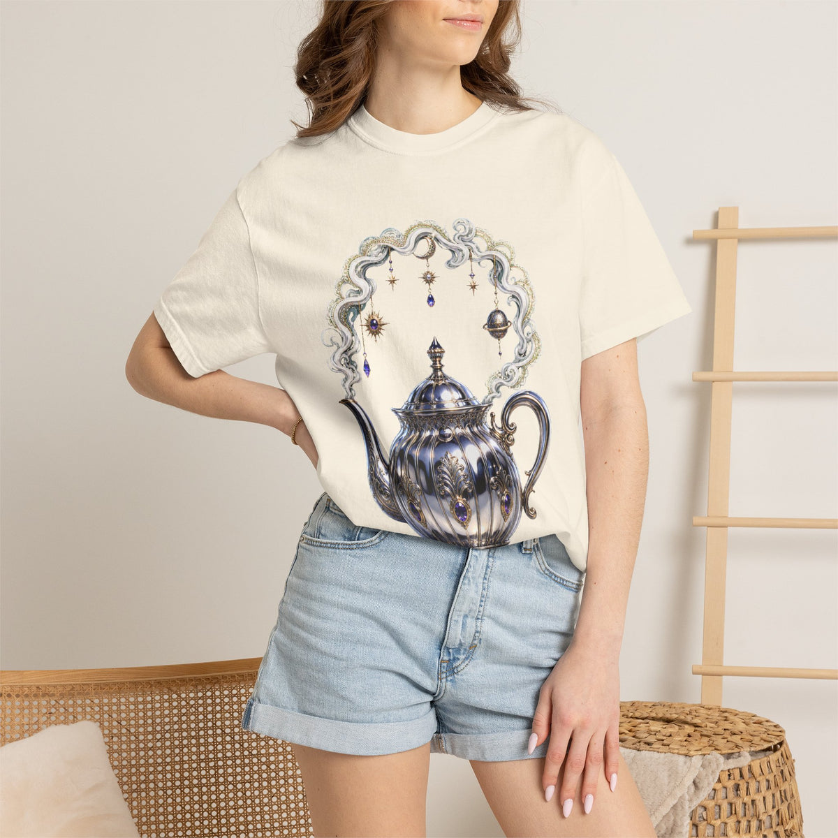 Chrome Lace Oracle Teapot T-Shirt Graphic