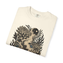 Blackwork Tide Map Florals T-Shirt Graphic