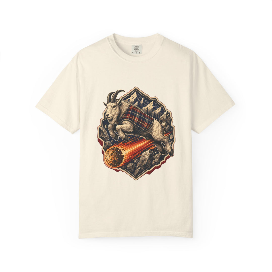 Plaid Meteor Mountain Goat Graphic Tee