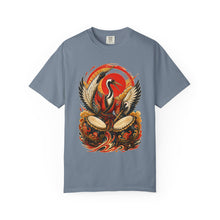 Red Sun Crane Drummer Graphic Tee