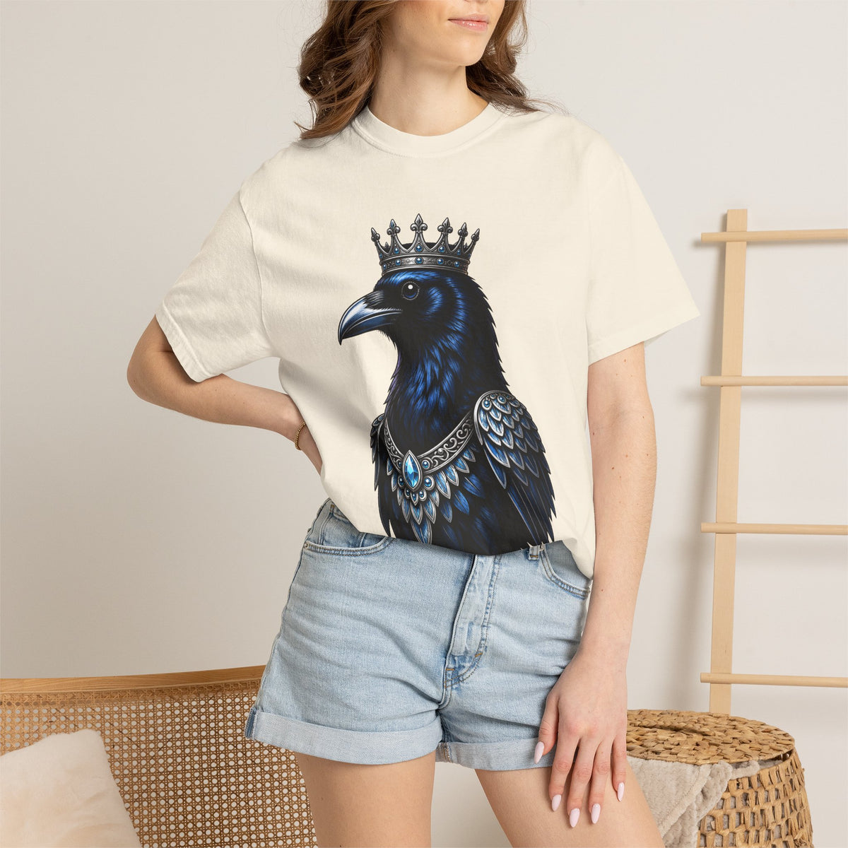 Crowned Raven Royal Gothic T-Shirt Graphic