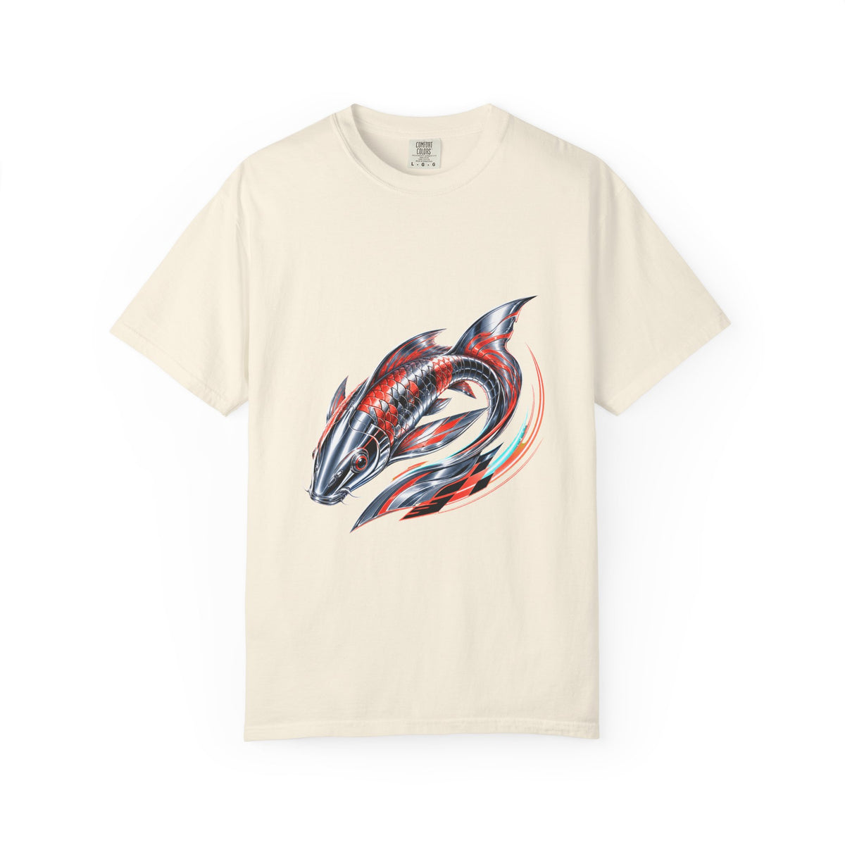 Chrome Koi Racer Retrofuturist T-Shirt Graphic