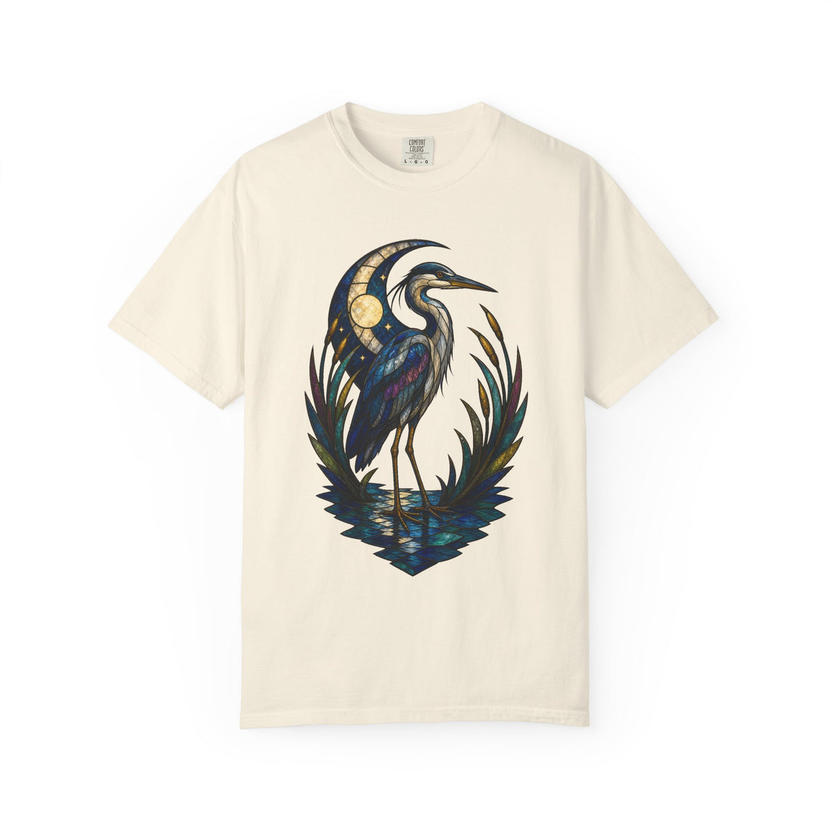 Stained Glass Night Heron Graphic Tee