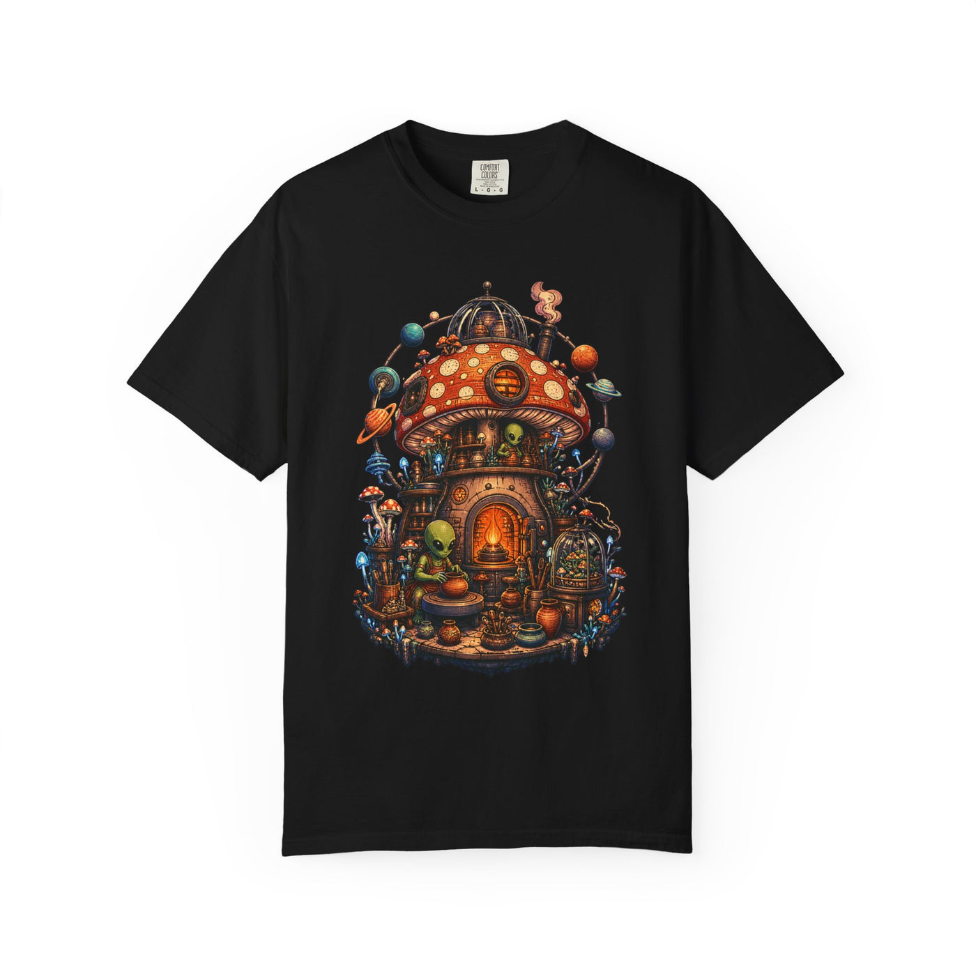 Aliencore Mushroom Pottery Kiln T-Shirt Graphic