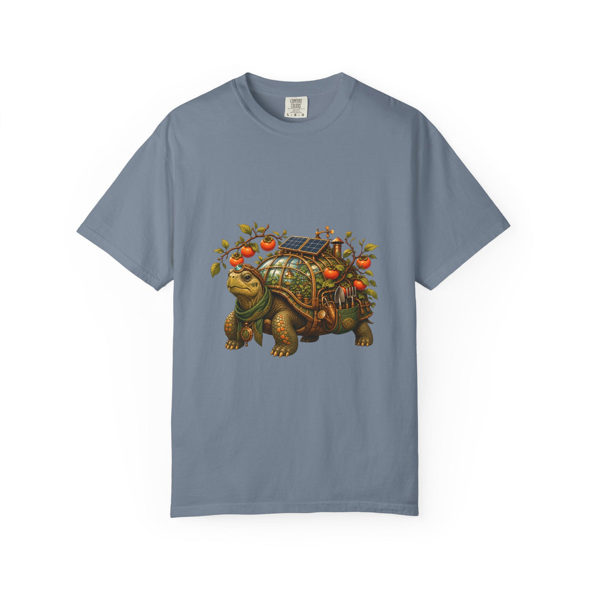 Solarpunk Persimmon Tortoise Graphic Tee