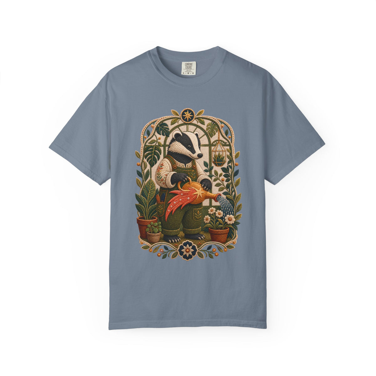 Embroidered Greenhouse Comet Badger T-Shirt Graphic