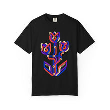 Ribbon Tulip Circuit Abstract Floral Graphic Tee