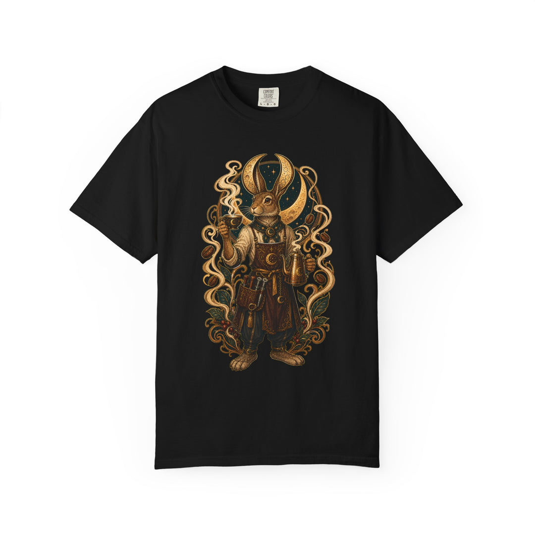 Espresso Moon Hare Art Nouveau T-Shirt Graphic
