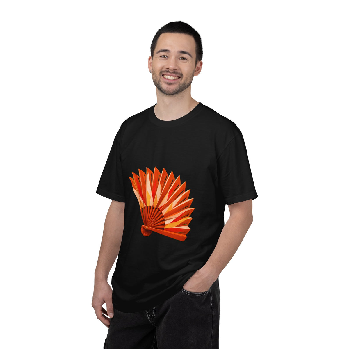 Burnt Orange Modernist Folding Fan Graphic Tee