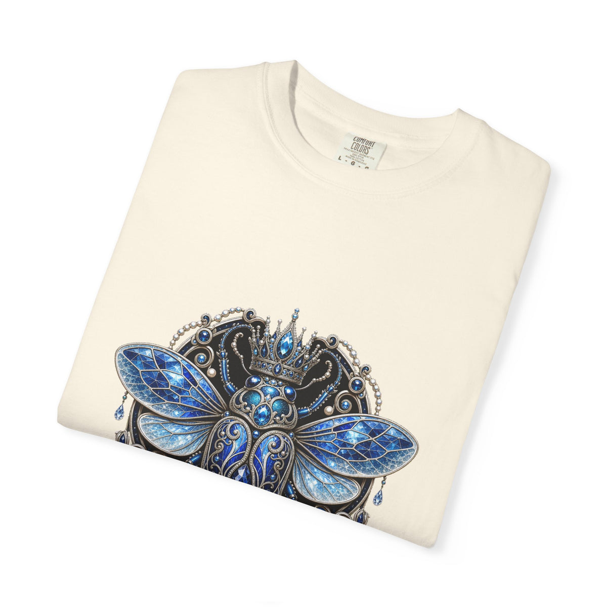 Cool Blue Brooch Beetle Crown T-Shirt Graphic