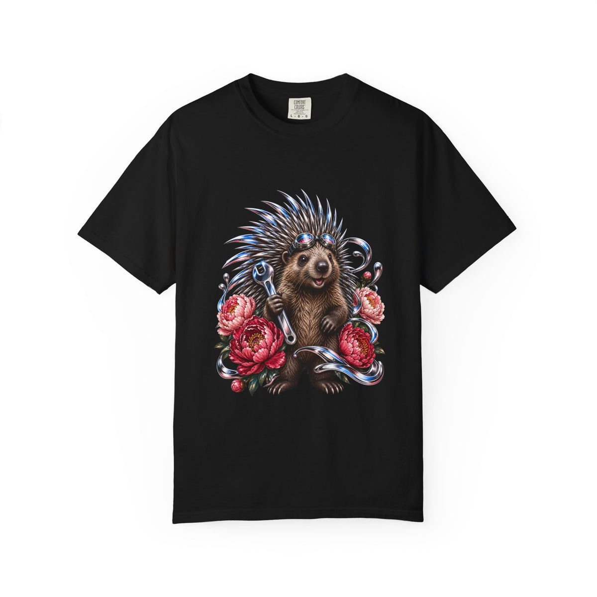 Chrome Peony Porcupine Graphic Tee