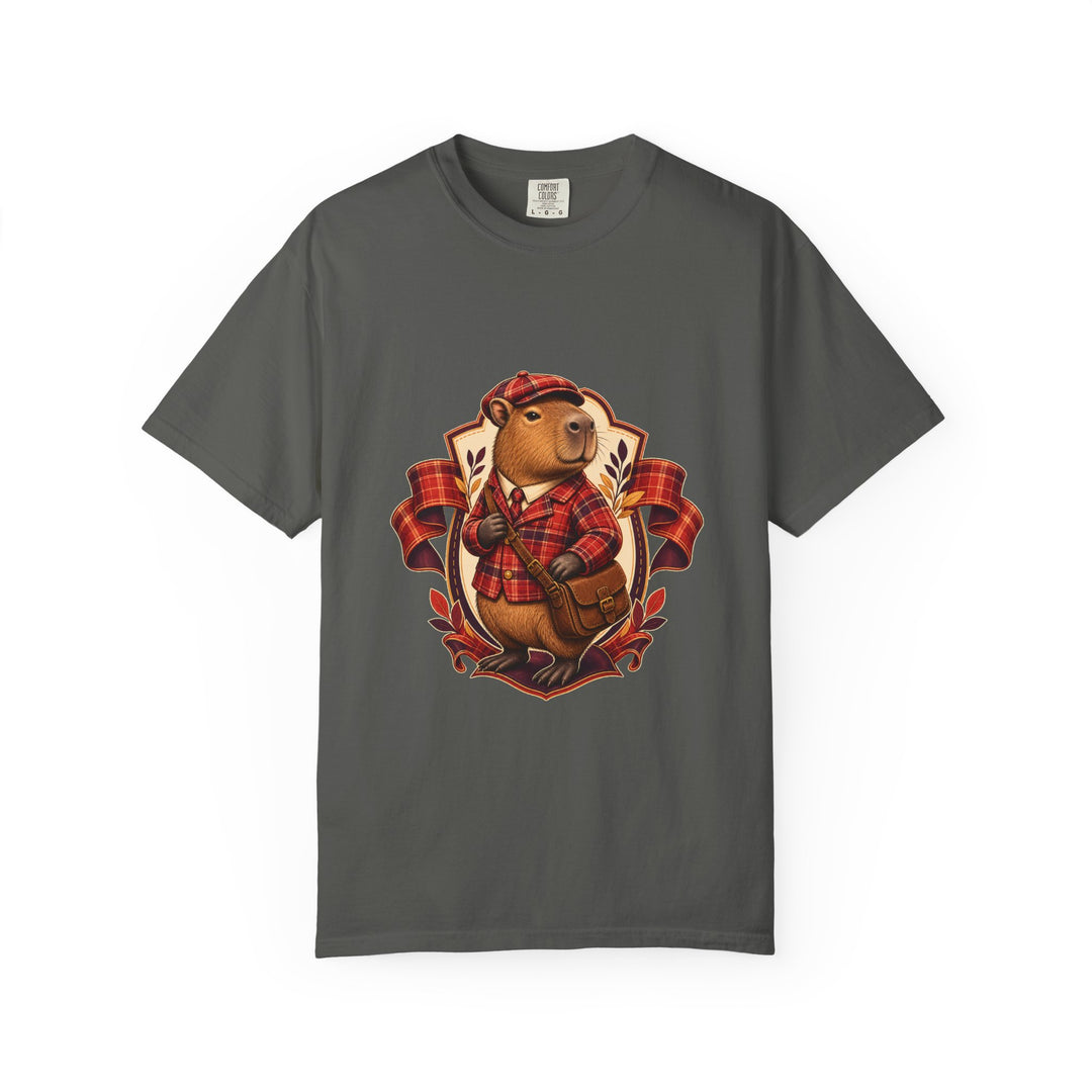 Paprika Plaid Capybara Courier Graphic Tee