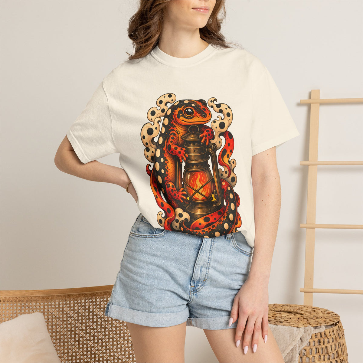 Polka Dot Ember Salamander Graphic Tee