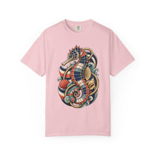 Nautical Deck-Stripe Seahorse Graphic Tee