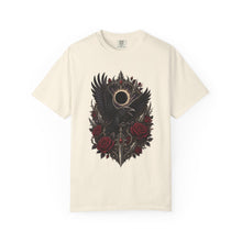 Gothic Raven Eclipse Rose T-Shirt Graphic