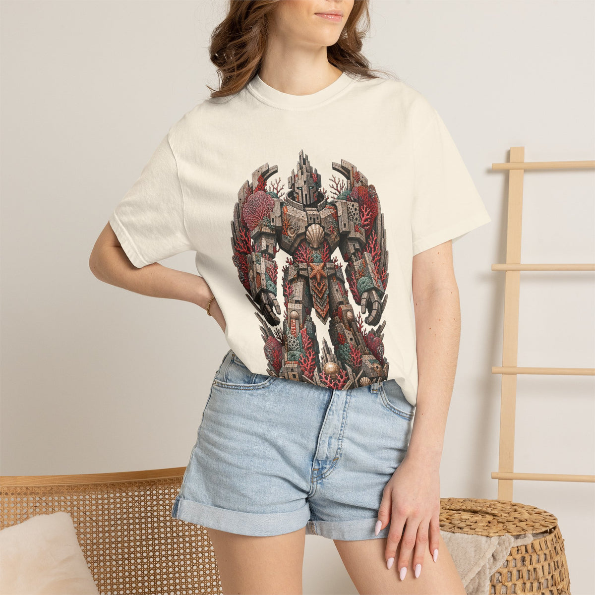 Brutalist Coral Golem T-Shirt Graphic