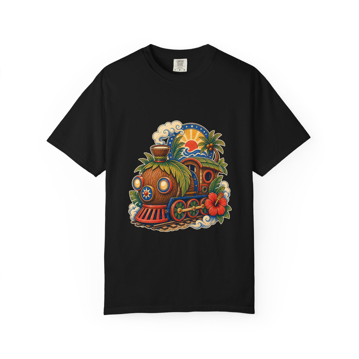 Risograph Coconut Train Guardian T-Shirt Graphic