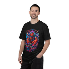 Neon Lobster DJ Synthwave T-Shirt Graphic