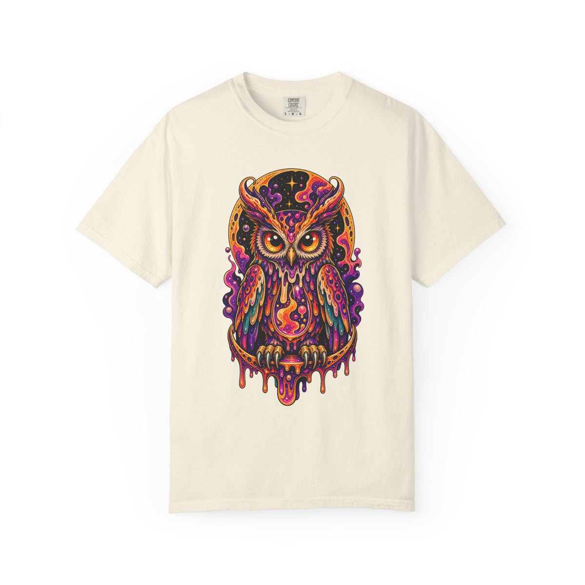 Lava Lamp Owl Psychedelic Graphic T-Shirt