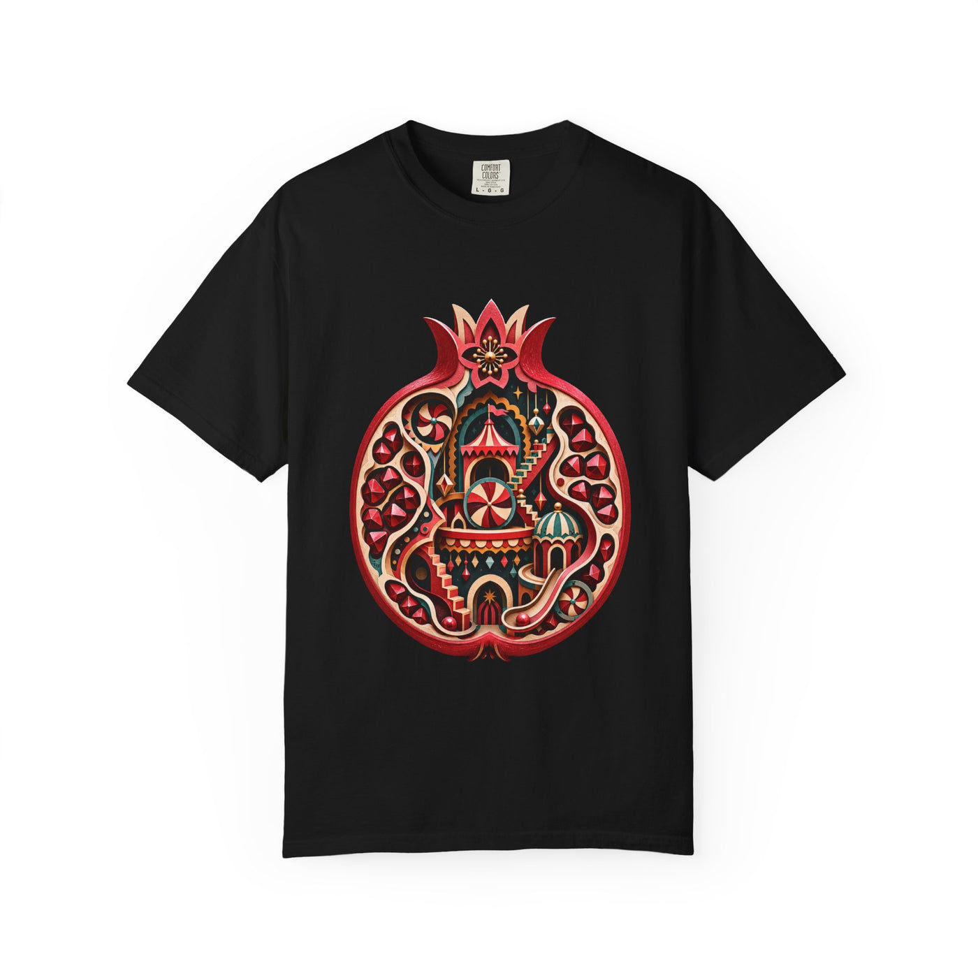 Paper Cut Funhouse Pomegranate T-Shirt Graphic