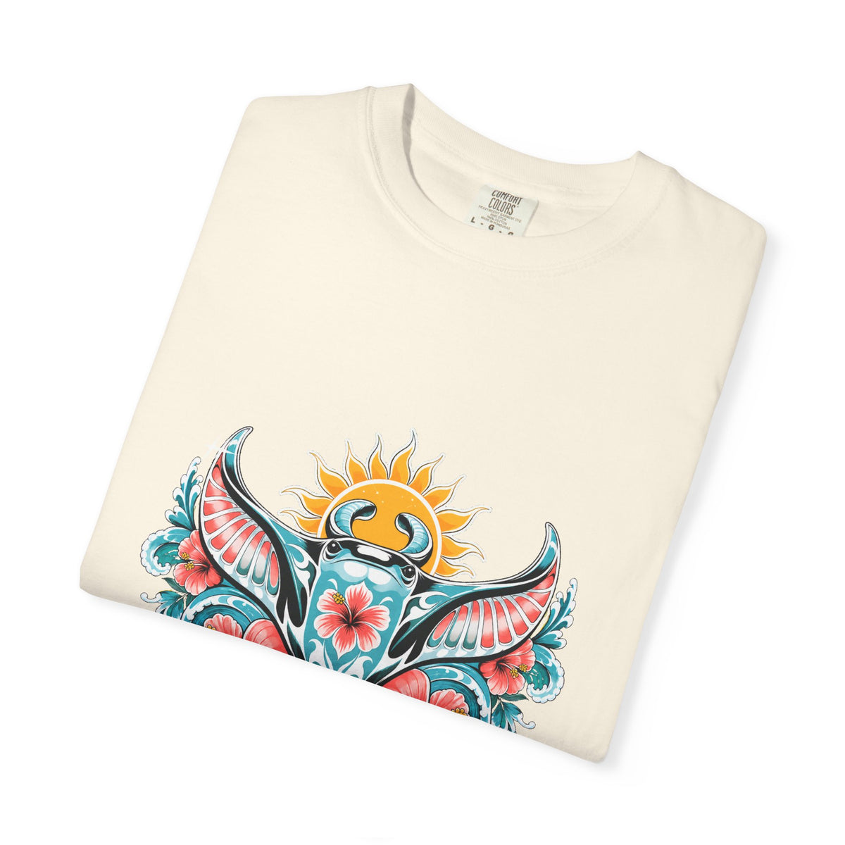 Surfcore Hibiscus Manta Ray Graphic Tee