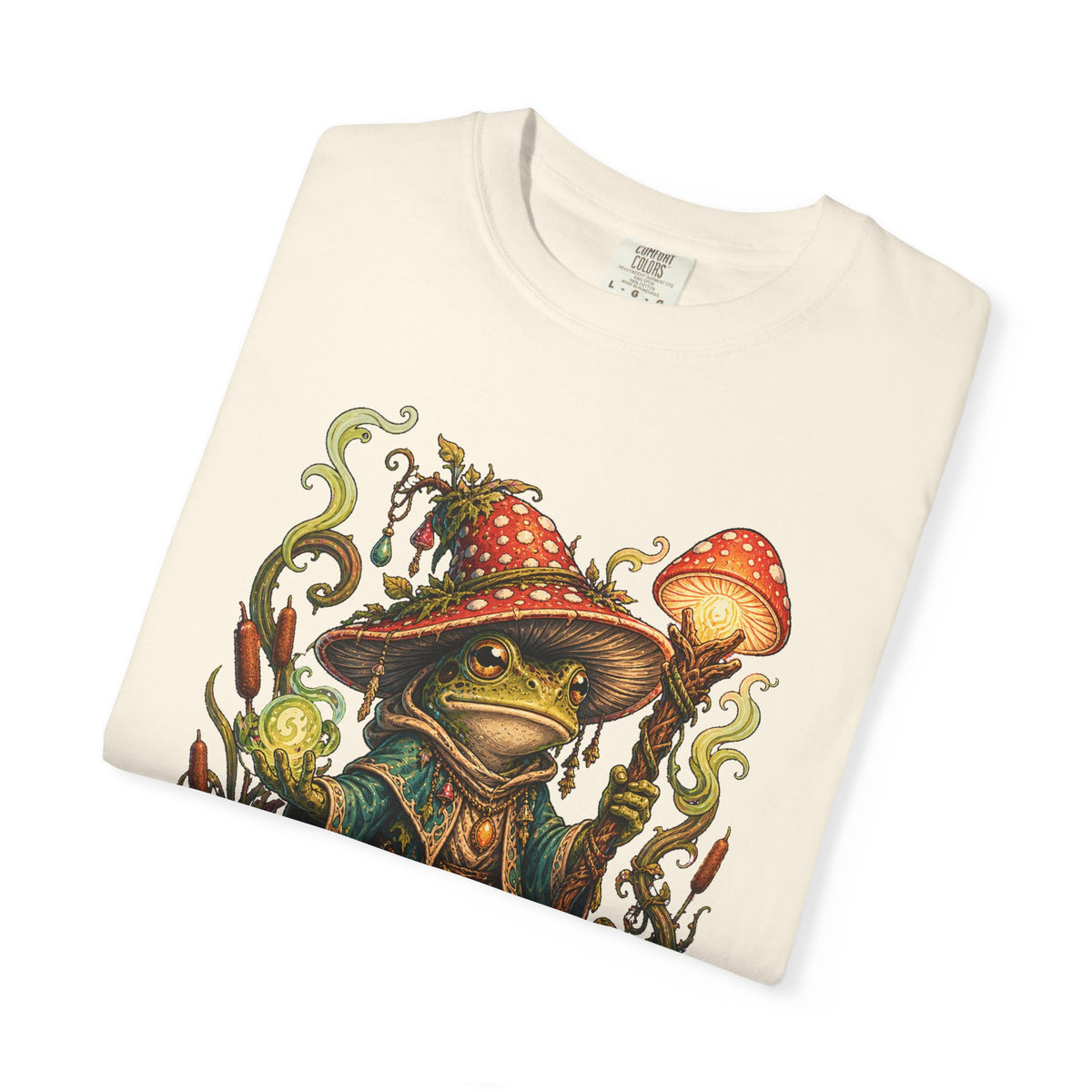 Mushroom Bog Wizard Frog Graphic T-Shirt