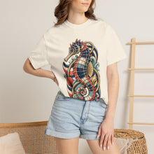 Nautical Deck-Stripe Seahorse Graphic Tee