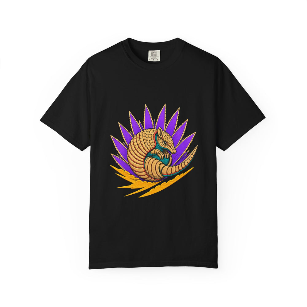 Agave Armadillo Embroidered Western Graphic Tee graphic on a Black tee