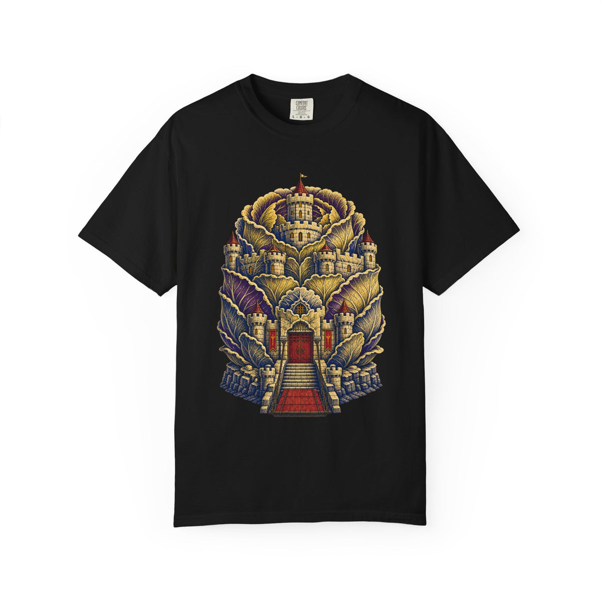 Cabbage Citadel Medieval Woodcut Graphic Tee