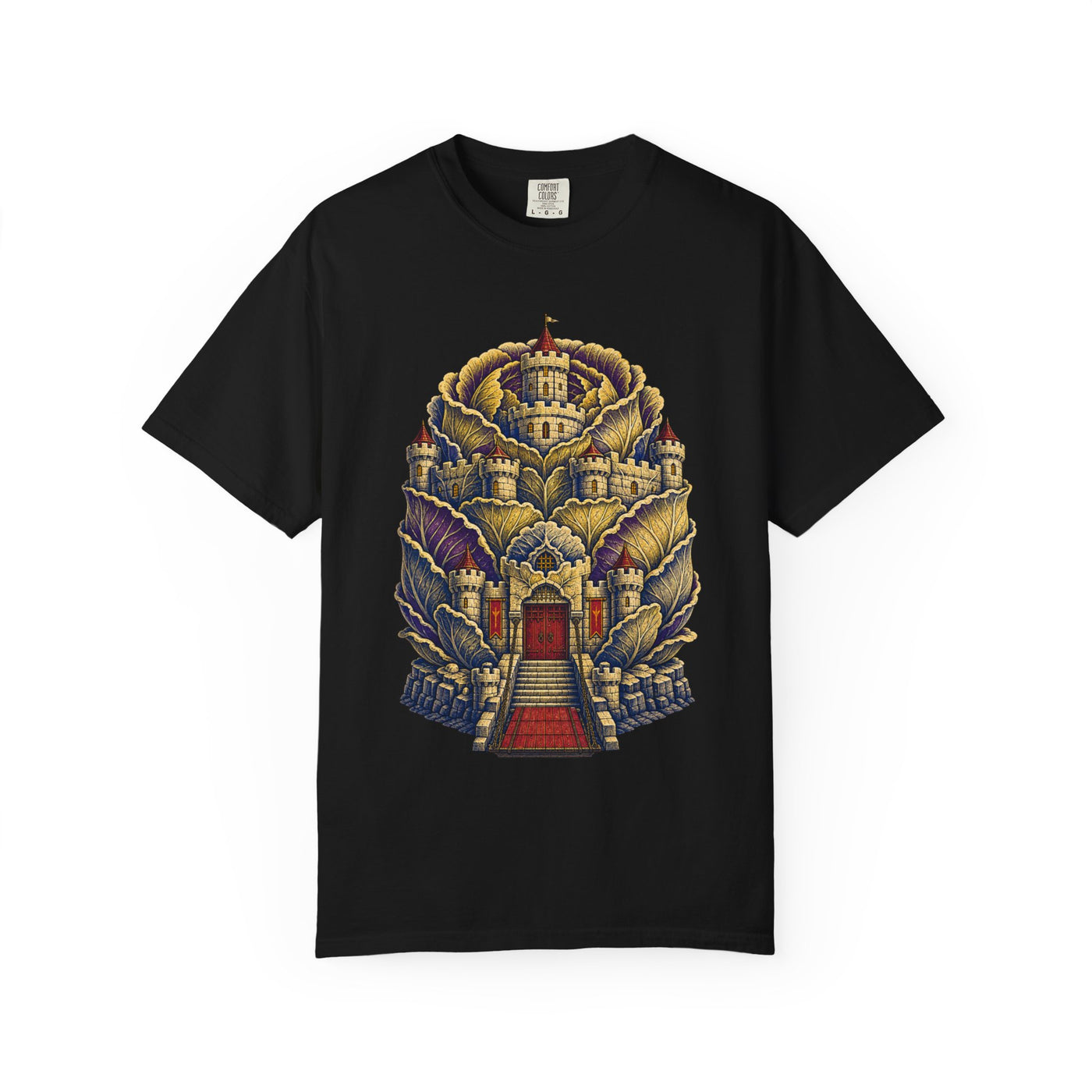 Cabbage Citadel Medieval Woodcut Graphic Tee