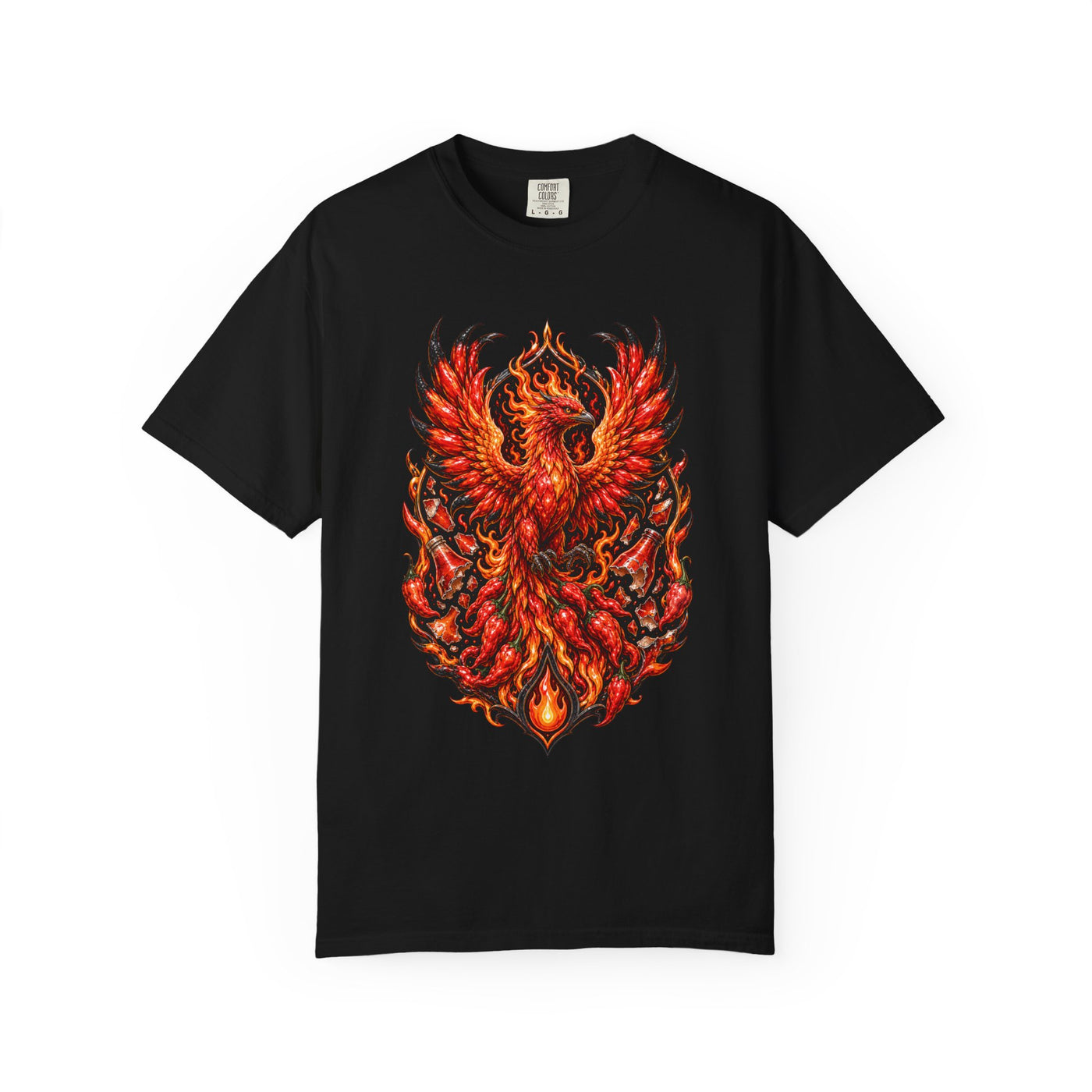 Ghost Pepper Phoenix Fire Crest T-Shirt Graphic