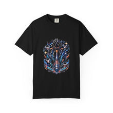 Retro-Futurist Botanical Pinball Iris T-Shirt Graphic