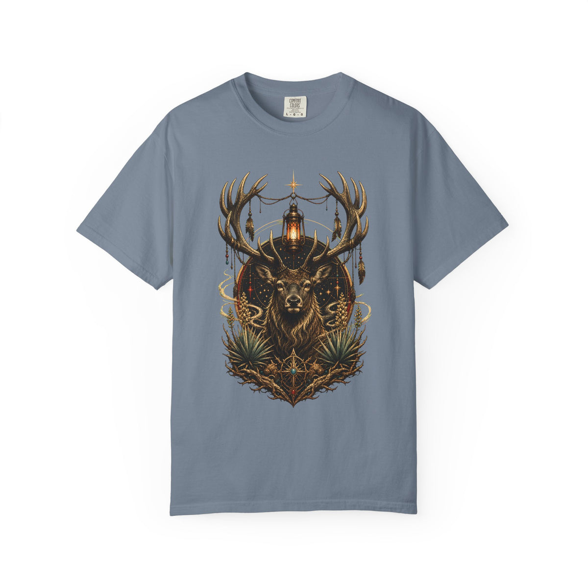 Mystic Stag Lantern Crest T-Shirt Graphic