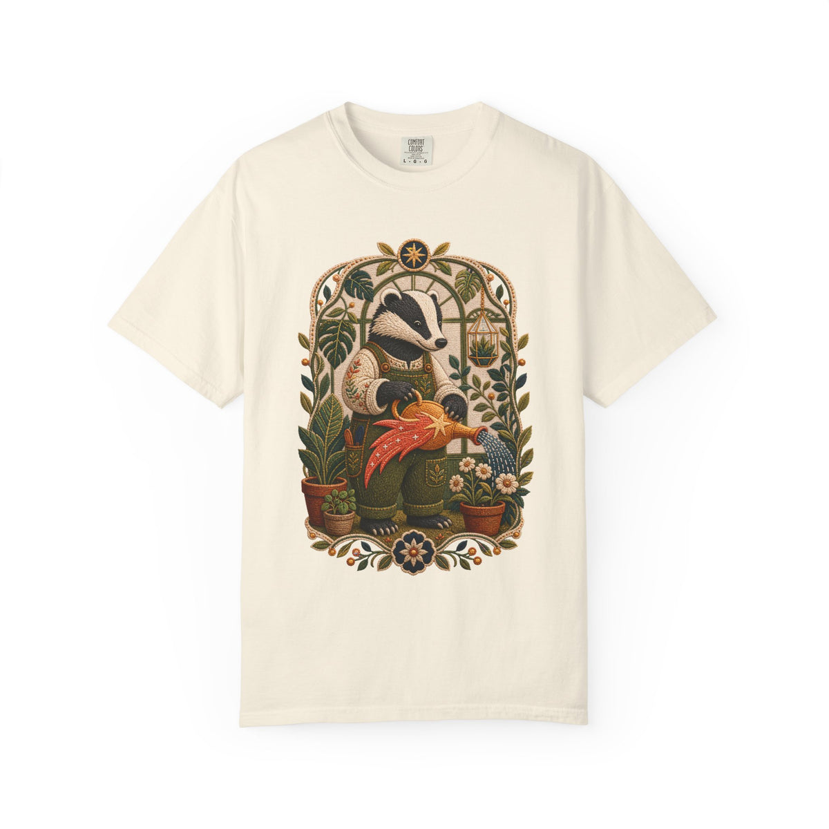 Embroidered Greenhouse Comet Badger T-Shirt Graphic