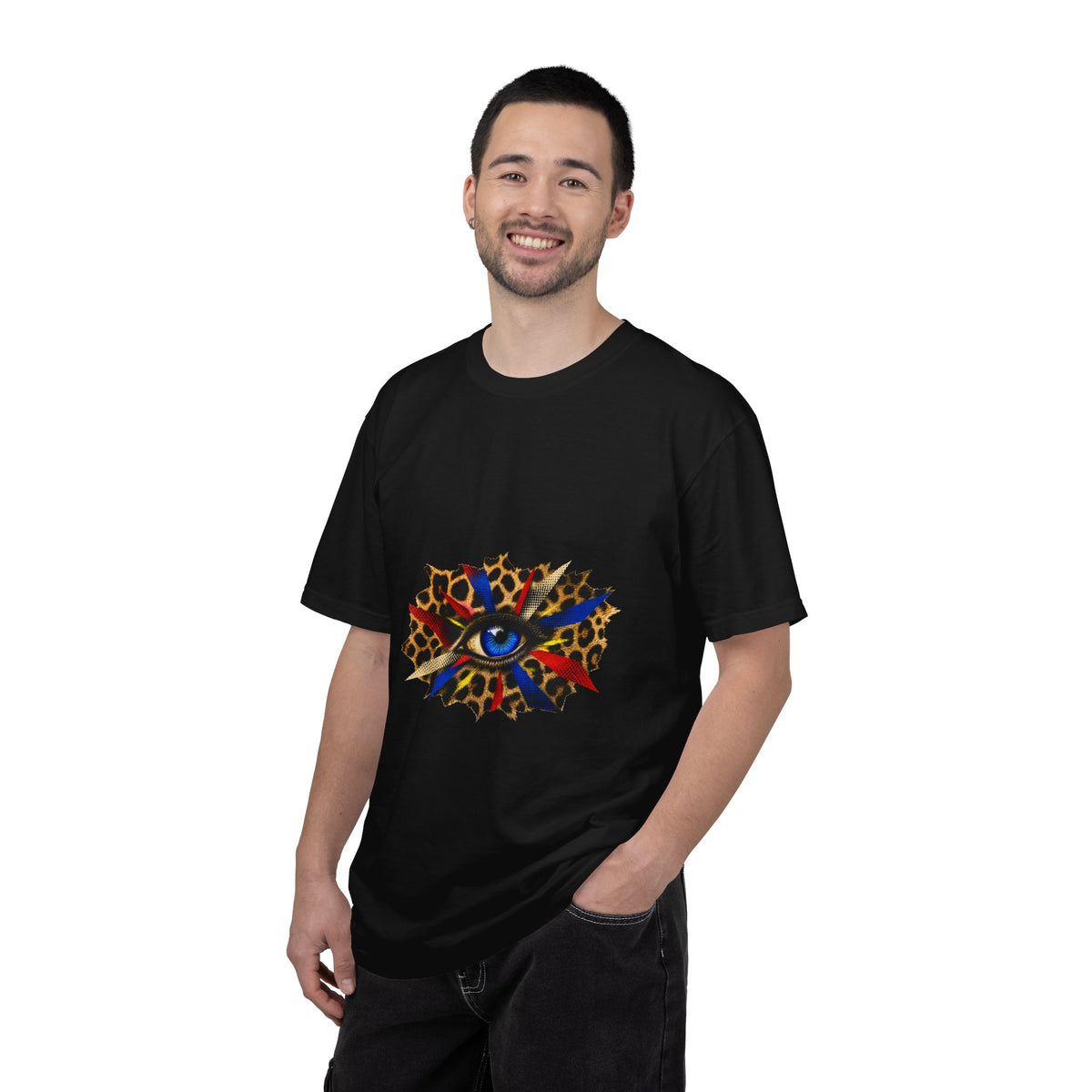 Leopard Starburst Eye Pop Art Graphic Tee