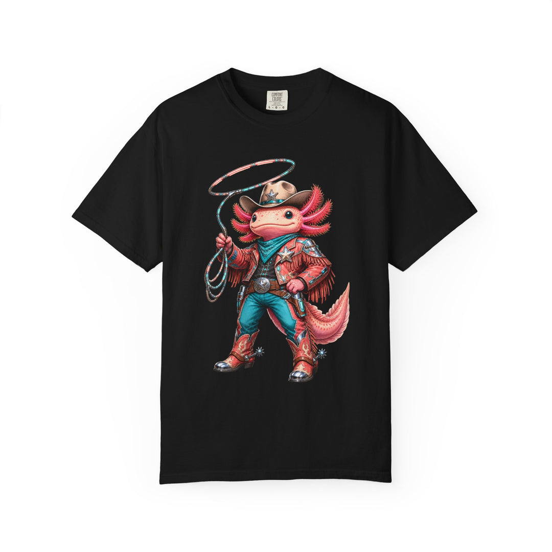 Cyber Rodeo Axolotl Sheriff T-Shirt Graphic