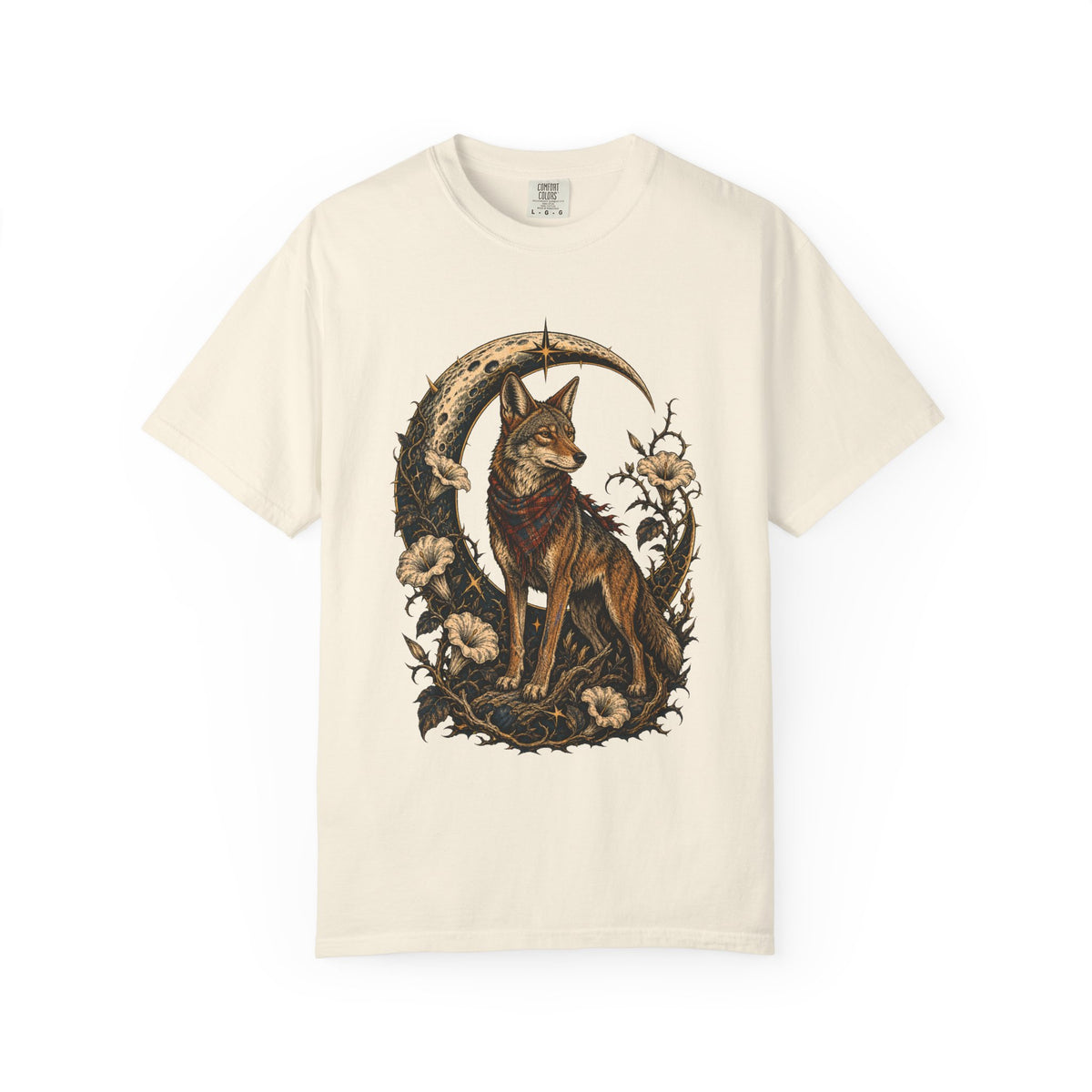 Plaid Moon Coyote Graphic Tee