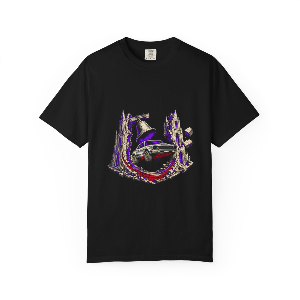 Bell Tower Rally Gothic Car Graphic Tee