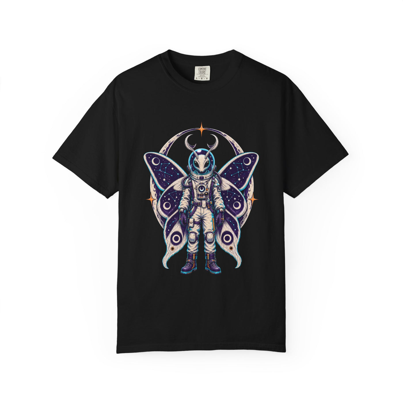 Alien Moth Astronaut Graphic T-Shirt