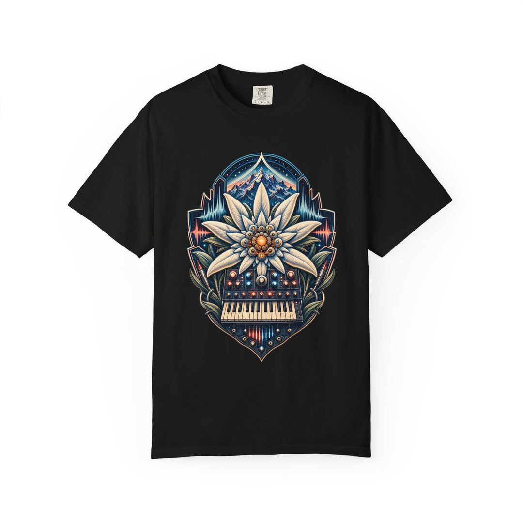 Alpine Synth Flower Crest T-Shirt Graphic