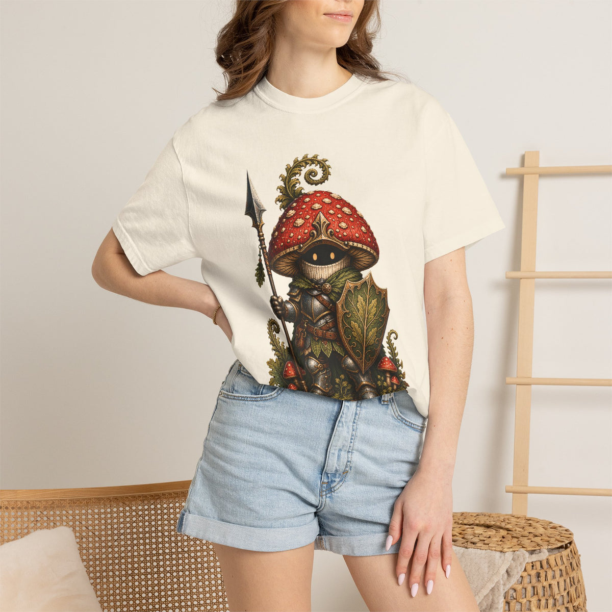 Folklore Mushroom Knight T-Shirt Graphic