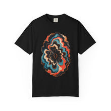 Obsidian Bloom Marbled Paper Vortex Graphic Tee